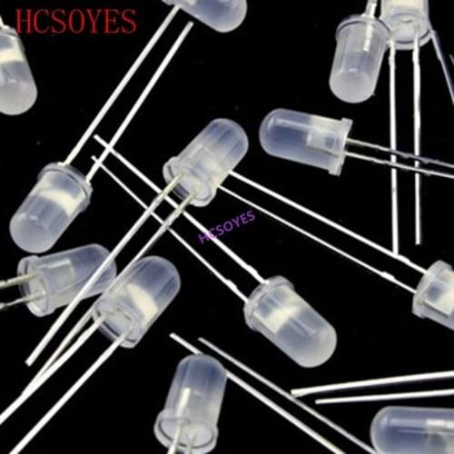 Straight plug LED lamp 5mm fog white hair red light blue light green light f5 light emitting diode