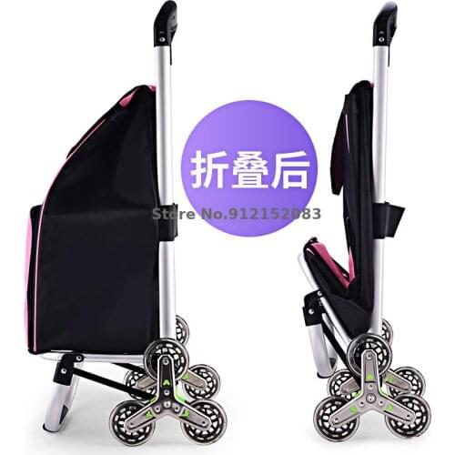 Climbing Shopping Cart Grocery Shopping Cart Small Cart Portable Folding Trolley Cart Trolley Trolley Home Portable Trailer