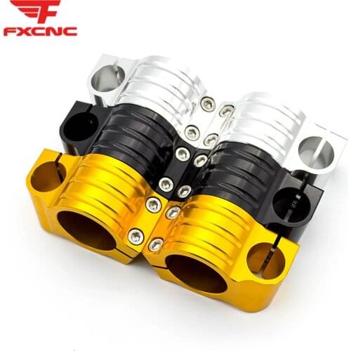 31mm - 55mm 43mm 46mm 50mm Aluminum 7/8" Universal CNC Motorcycle Regular Handle Bar Handlebars Clip On Heads Clamps Accessories