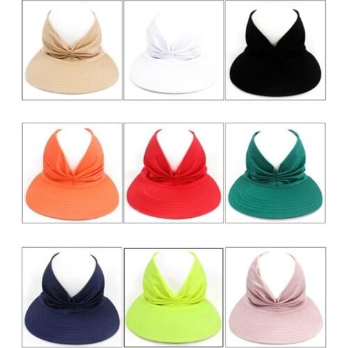1 Piece Summer Anti-UV Womens Sun High Elastic Cozy Flat Empty Top Fashion Caps for Travel Beach Daily