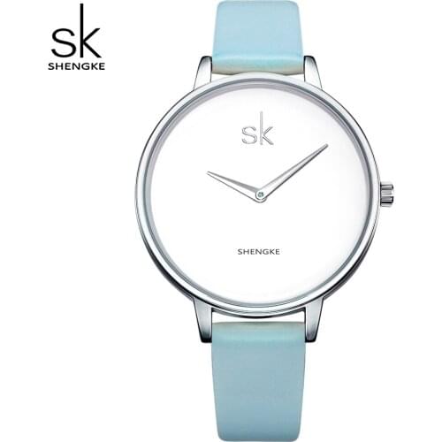 SK Brand Women Simple Quartz Watch Womens 3 Colour Fashion Leather Bracelet Wristwatches Female Clock Relojes mujer