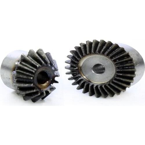 2M20 teeth +40teeth bevel gear process hole low carbon steel material gear ratio 1:2