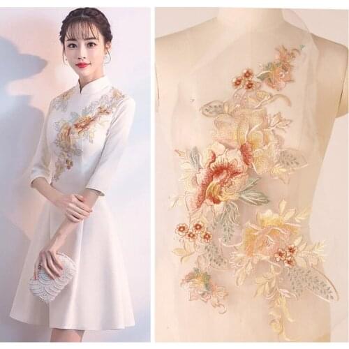 1 piece /pack color flower clothes decoration organza flower piece evening dress lace accessories SS244