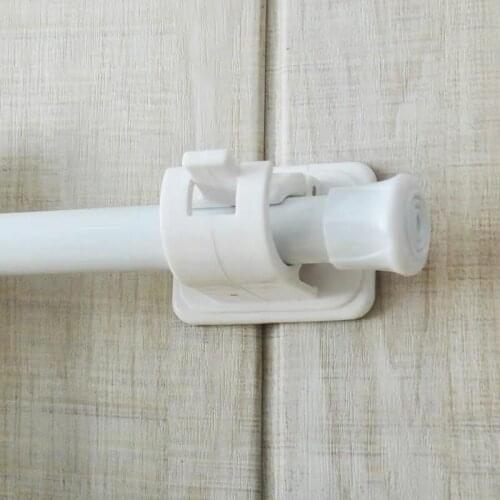 2 Pcs Hooks For Curtains Rod Curtain Holder Fixed Clip Rack Bathroom Shower Curtain Hanger Clip Home Decoration Accessories