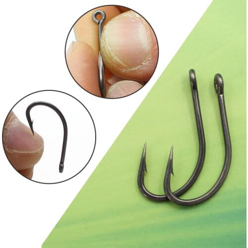 20pcs Carp Fishing Hooks PTFE Carp Barbed Hook For Carp Fishing Rigs Accessories Anti Snag Fishhook Extra Strong Carp Hook