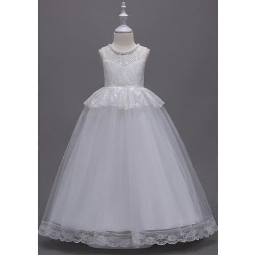 2020 Girls' Lace Princess Sleeveless Tank Dress