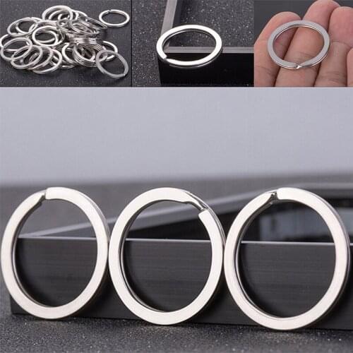 30PCS DIY Polished Silver Split Ring Keyrings Key Chain Hoop Loop Key Holder