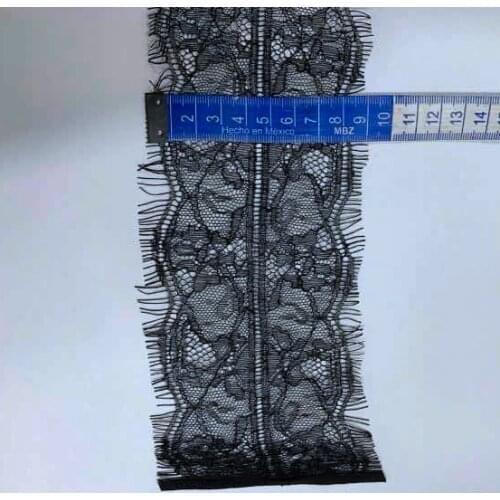 6M/Lot Black White Eyelash Lace Fabric Diy Clothing Accessories Lace Trim