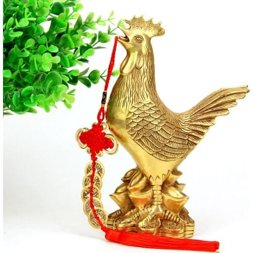 Twelve zodiac Rooster Chicken Home Furnishing Shashi centipede furnishings decorations decoration copper