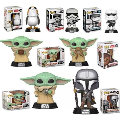 Star Wars Chewbacca Mandalorian Child Baby Yoda Stormtrooper Action Figure Model Toys Collectible Yoda Dolls Ornament Kids Gift