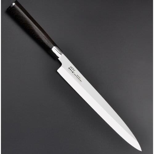 Japanese Sushi Kitchen Knife High Carbon Germany 1.4116 Stainless Steel Filleting Yanagiba Sashimi Knives with Scarbbard 10G