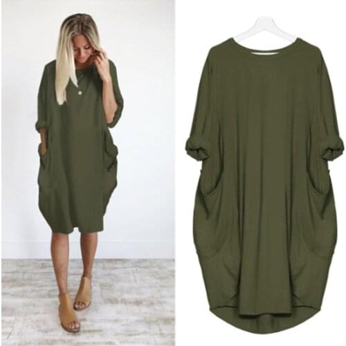 Hot Sales Maternity Loose Dress Long Sleeve Casual Clothes for Pregnancy Women Pregnant Dresses Vestidos Gravidas Summer Autumn