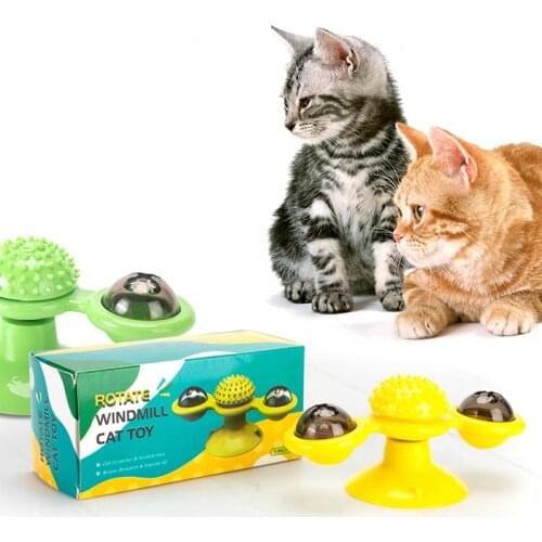 Pet Toy Cat Toy Spinning Windmill Funny Cat Toy Luminous Turntable Cat Scratching Device Pet Supplies
