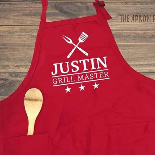Customized Grill master apron with name,Personalized Mens Apron,Chef Gift,Fathers Day Kitchen Gift,Funny And Humorous BBQ Apron
