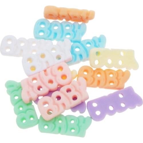 10pcs Baby Letter Resin Flat back Cabochons for Phone Decoration, Scrapbooking DIY Cute Child Jewelry Wholesale DIY Accessries