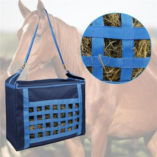 61x26x46cm Checkered Hay Bales Tote Storage Bag Oxford Cloth Holed Haynet Horse Care Products For Horses Equipment Accessories