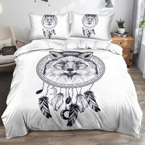 3D White Custom Design Bedding Sets Comforter Cases Set Duvet Covers Pillowcovers King Queen Full Twin Size Bohemian Beddings