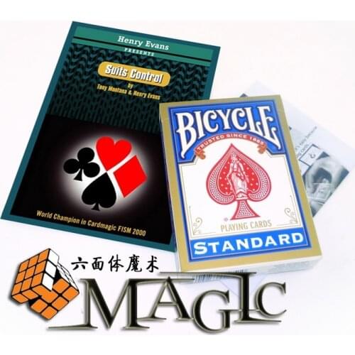 Suits control - henry evans / close-up card magic trick / wholesale / free shipping