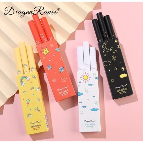 3PCS/Set Matte Liquid Lip Gloss Moisturizing Glazed Fog Velvet Lip Gloss Long Lasting Waterproof Makeup Cosmetic Lipstick TSLM2