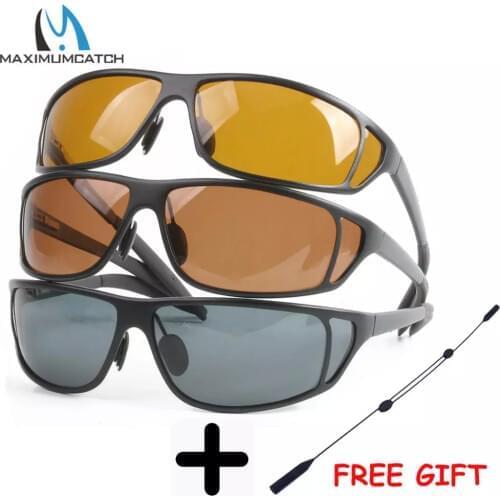 Maximumcatch Titanium Metal Frame Fly Fishing Polarized Sunglasses Brown Yellow And Gray To Choose Fishing Sunglasses