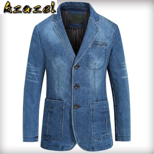 European Style Men 's Denim Jackets Streetwear Brand Design American Style Mens Jeans Suit Jacket and Coat Plus Size 4XL C1591