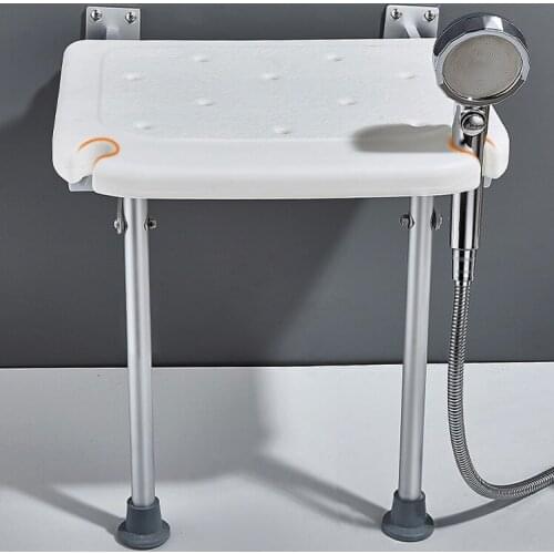 Bathroom stool elderly non slip bath stool toilet wall stool pregnant woman bath chair household foldable shoe changing stool