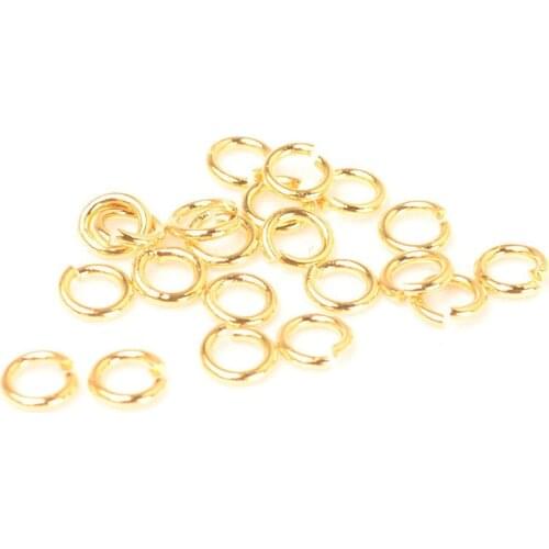 100 PCS 3mm 4mm Metal Copper 18K Gold Open Jump Rings Split Ring Connect Findings Accessories For Jewelry Making
