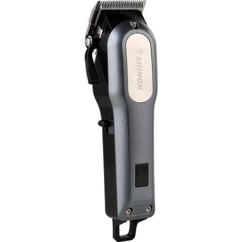 Shinon professional hair trimmer rechargeable hair clipper haircut machine oil head clipper adjustable blade LCD display