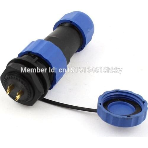 Waterproof Aviation Plug Socket SD20 20mm 2 Pin 2P Panel Mount Connector IP68