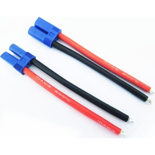 High quality EC5 male / Female connector pigtail cable 10cm 20cm 10AWG silicone wire RC Lipo Battery
