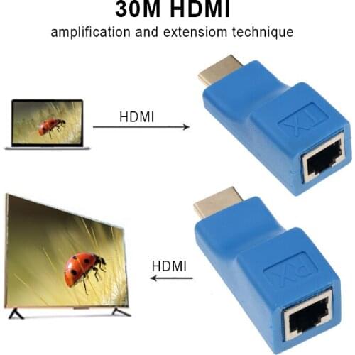 10 PCS/Pack 4K HDMI Extender HDMI Extension up to 30m Over CAT5e / 6 UTP LAN Ethernet Cable RJ45 Ports LAN Network