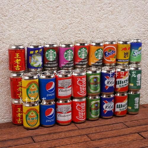 18pcs Mini Baverage Aerated Water Drinks Pretend Play Miniature Dollhouse Food for Barbies Blyth Doll Housep Kitchen Toy