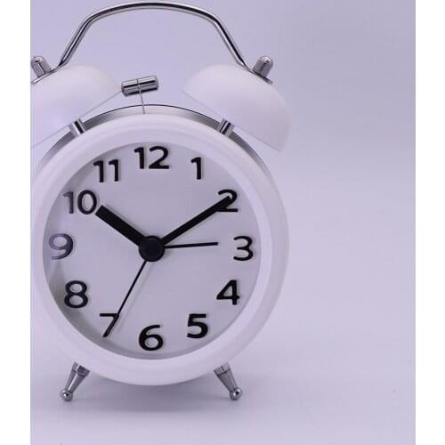 4.53inch Twin Bell Alarm Clock with Backlight, Loud Alarm to Wake You Up, Perfect for Bedroom and Work