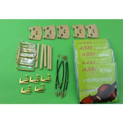 5sets 1/2 violin string bridge tailpiece tuner peg tail gut chinrest screw.violin part