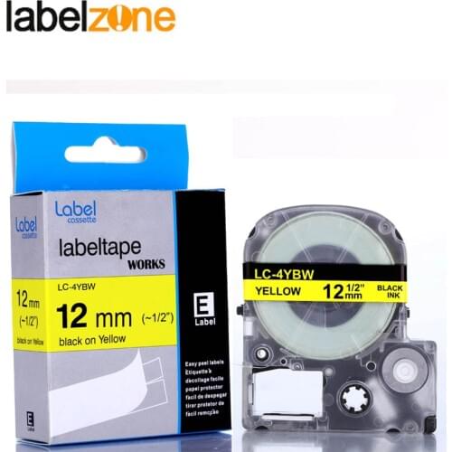 5pack label tape compatible Epson label maker 9mm 12mm 18mm label tapes strong adhesive laminated label ribbon for Epson printer