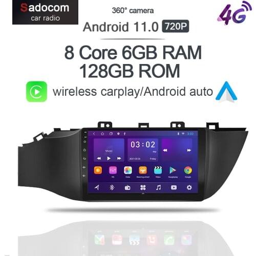 360 Panoramic Camera Carplay 6GB+128G Android 10.0 Car DVD Player GPS Map WIFI Bluetooth RDS Radio For KIA K2 RIO 2017 2018 2019