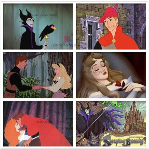 Disney 5d Diy Diamond Painting Cartoon Princess Sleeping Beauty Poster Diamond Mosaic Embroidery Cross Stitch Home Decor Gift