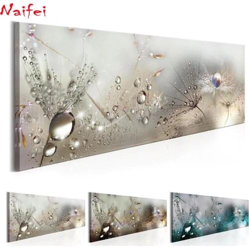 DIY Diamond Painting Water Drops and Dandelions Scenery Full Square Round 5D Embroidery Nursery Picture Sale Diamond Art Decor