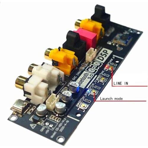 Bluetooth 5.0 audio DAC ADC 24 bit transmit receive converter DSP digital processing optical fiber output coaxial analog stereo