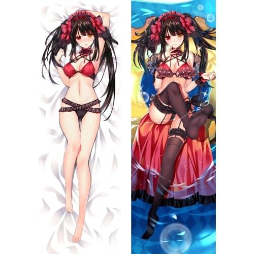 Anime DATE A LIVE Tokisaki Kurumi Nightmare Pillow Case Cosplay Dakimakura Kawaii Hugging Body Prop
