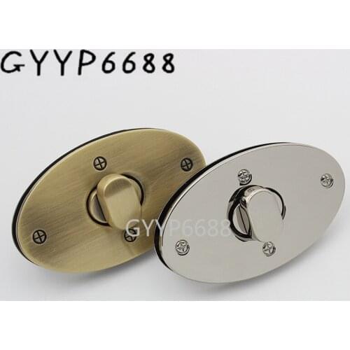 1-5sets 3 colors 66*38mm oval shape metal twist lock for women diy leather bag turrn lock bag accessories