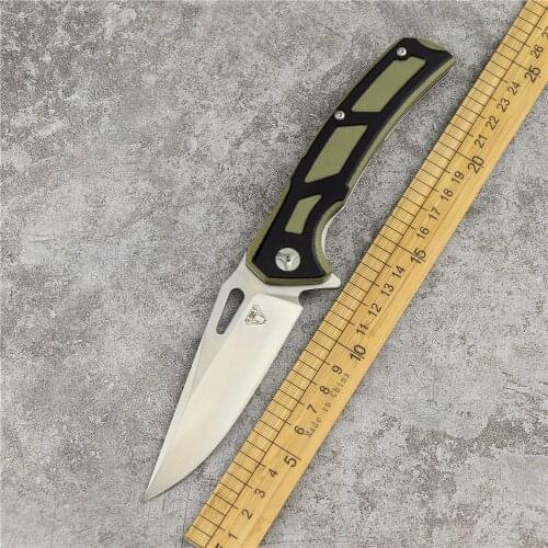 EDC manual folding knife 440C BLADE G10 handle tactical camping hunting survival knife outdoor tool