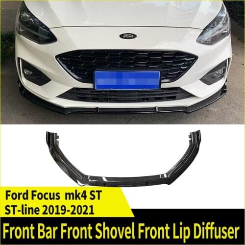 FOCUS 3-pieces Front Bumper Lip Spoiler Protector Bumper Splitter Skirt Body Kit For Ford Focus mk4 ST/st-line 2019-2021