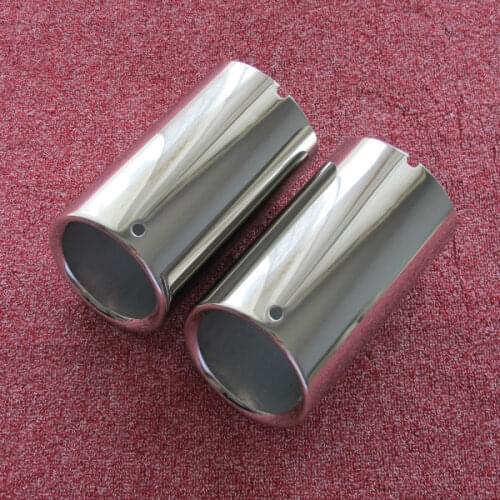 Stainless Steel Exhaust Muffler Pipe Tip Tailpipe FOR Volvo S60 XC60 V60 V40 Bumper Accessories