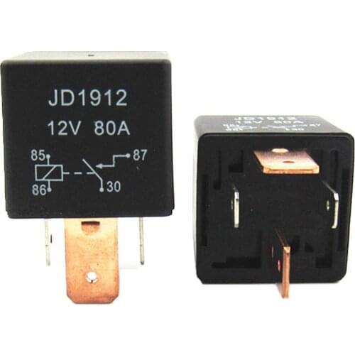 JD1912 Universal Waterproof Car Relay Long Life Automotive Relays Normally Open 12V 80A 4Pin DC AMP SPDT