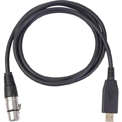 USB Male to XLR Female Cable Cord Adapter Microphone MIC Link Cable Studio Audio Link Cable