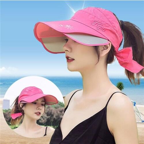 Sun Hats For Women UV Protect Visor Baseball Cap Summer Topless Beach Hat Cycling Fishing Sun Shade Caps With Elastic New