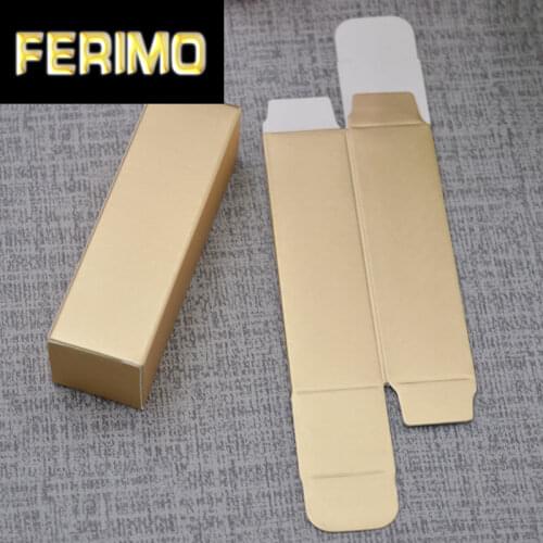 100pcs New Gold Kraft Paper Box 350gsm Cardboard Lipstick Boxes Small Gift Packaging Box Essential oil bottle/Tube Storage Box