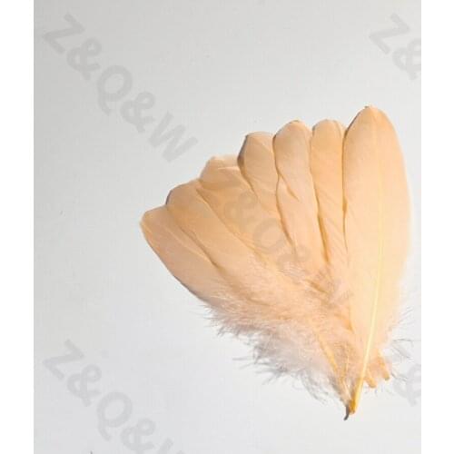Beautiful 10-15CM Natural Goose Feather Dyed Champagne 20-200PCS DIY Jewelry Earrings Accessories Clothing Decoration