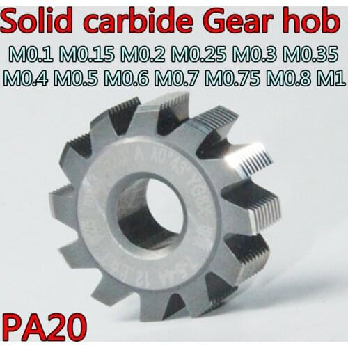 M0.1 M0.15 M0.2 M0.25 M0.3 M0.35 M0.4 M0.5 M0.6 M0.7 M0.8 M1 D25 D32 PA20 Solid carbide gear hob Free shipping